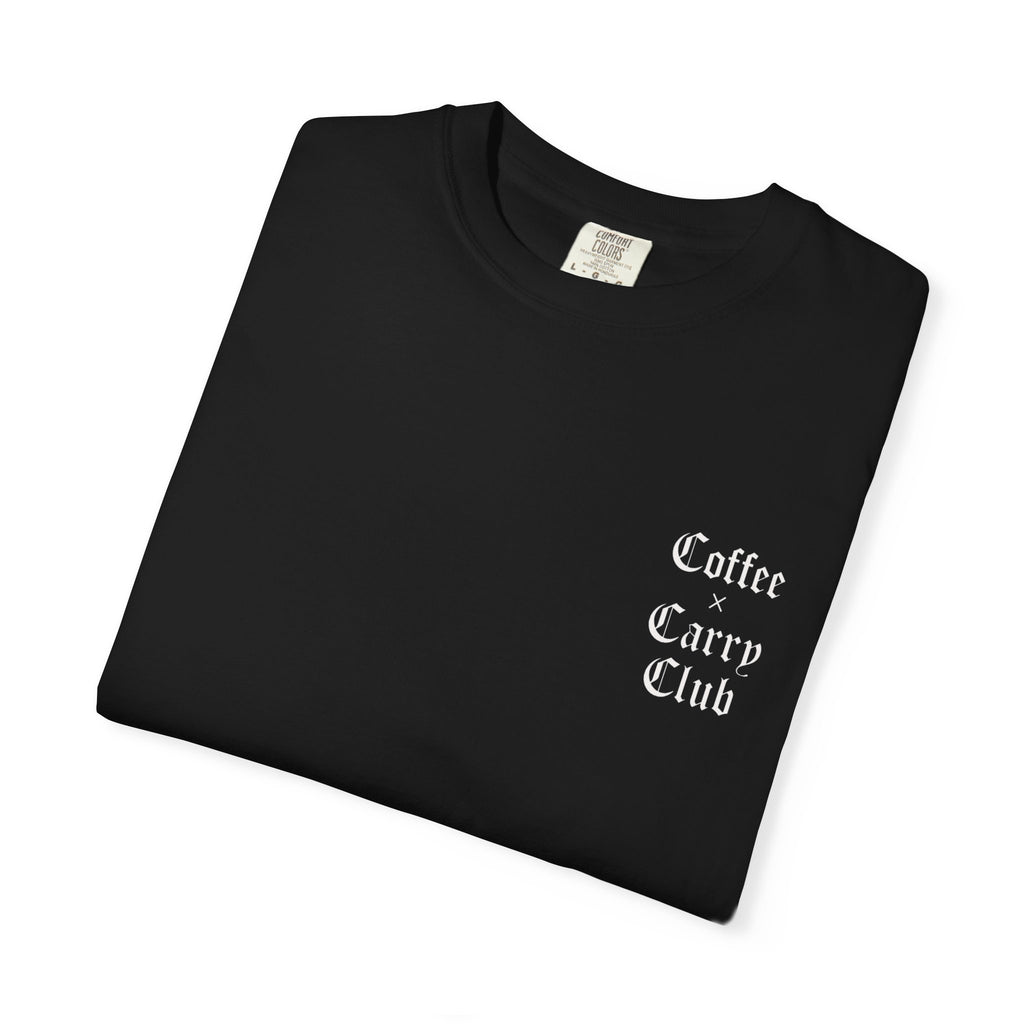 Coffee x Carry Club 'Smiley' Unisex Garment-Dyed T-shirt